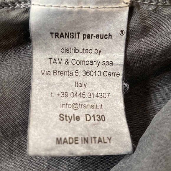 Transit par such, italy designer summer dress, washed blue grey size L linen - Picture 13 of 17